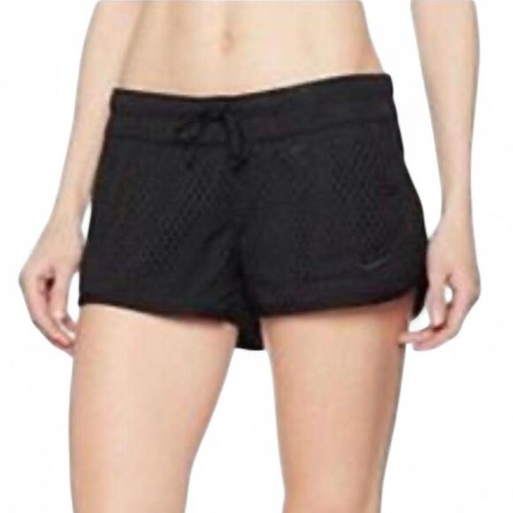 NikeLow Waist Blackout Dri-Fit Mesh Athletic Shorts W/ Drawstring Waist. M. - Picture 5 of 8